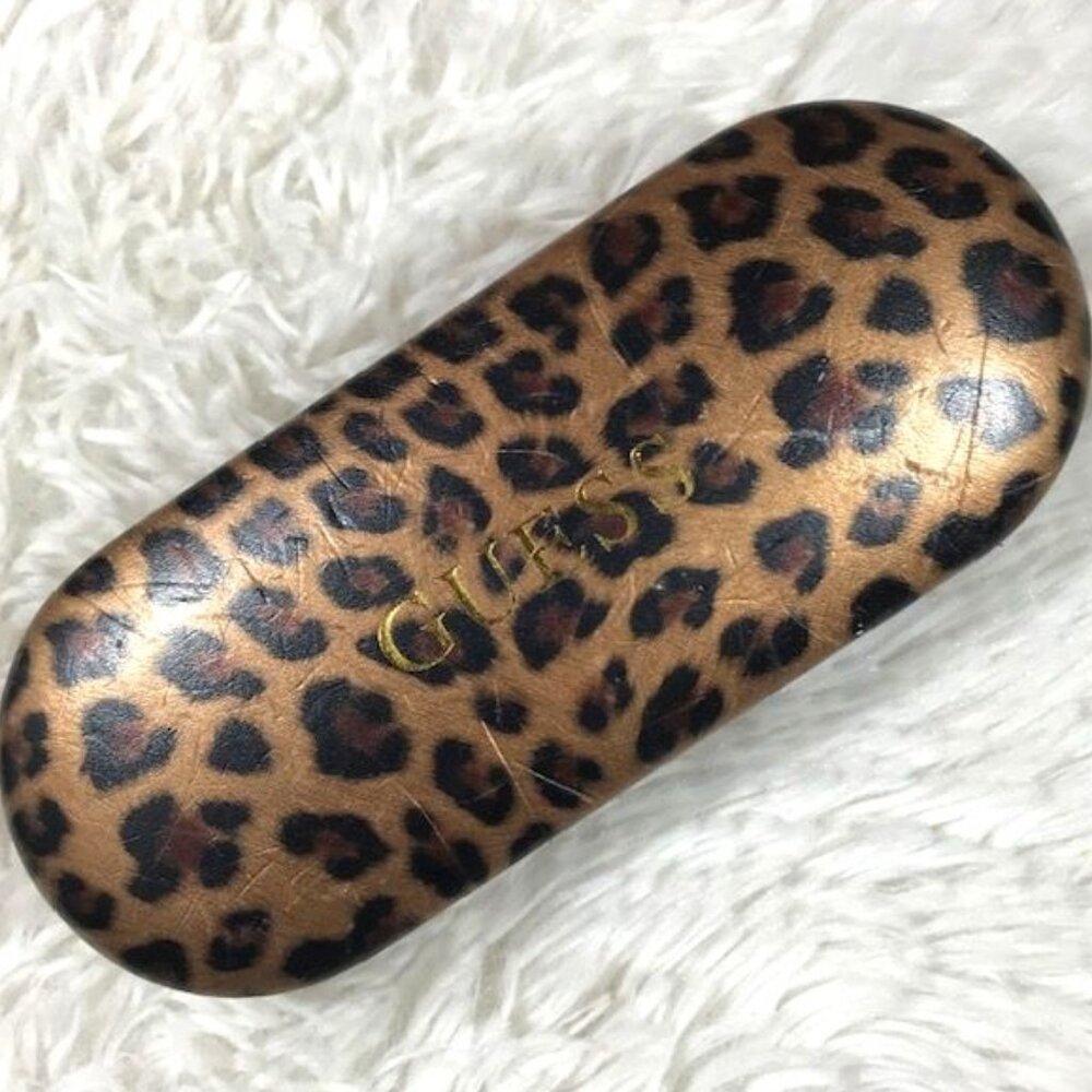 Guess Leopard Print Hard Shell Glasses/Sunglasses Case